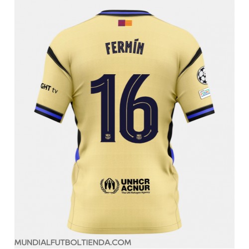 Camiseta Barcelona Fermin Lopez #16 Segunda Equipación Replica 2025-26 mangas cortas